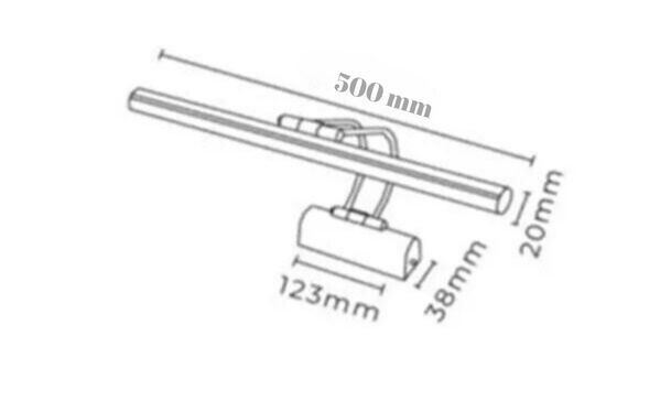 Opviq Flüt Lámpara de pared LED Cromada 50 cm